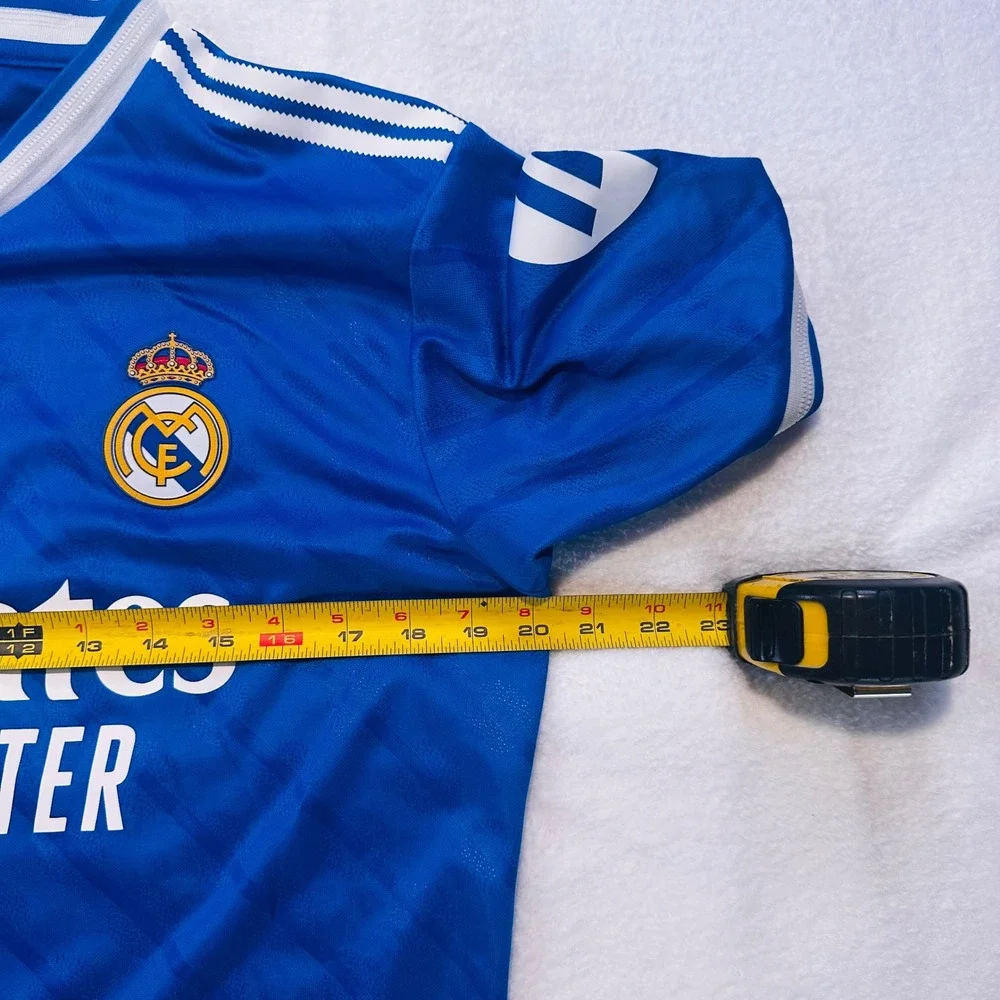 Adidas Real Madrid 2024-25 Away Jersey Mens XL Blue Toni Kroos 8 Soccer Shirt